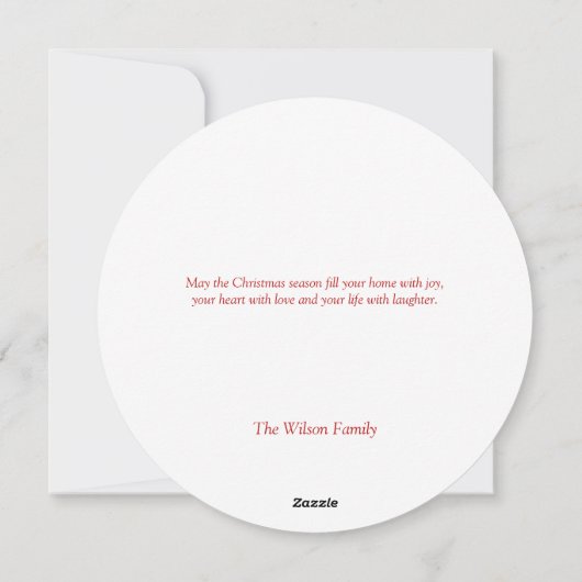 Cartes Pour Fêtes Annuelles Joyeux Joyeux Jours Personnalisés Monogramme Rouge (Dos)