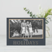 Cartes Pour Fêtes Annuelles Joyeux Joyeux Joyeux Noël noir & blanc (Debout devant)