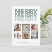 Cartes Pour Fêtes Annuelles Joyeux Joyeux Joyeux Noël Personnalisé (Debout devant)