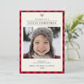 Cartes Pour Fêtes Annuelles Joyeux Joyeux Joyeux Noël Rouge Bow (Debout devant)