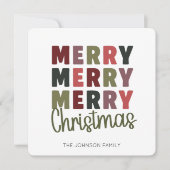 Cartes Pour Fêtes Annuelles Joyeux Joyeux Joyeux Noël sur mesure (Devant)