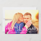 Cartes Pour Fêtes Annuelles Joyeux Joyeux Joyeux Script blanc (Devant)