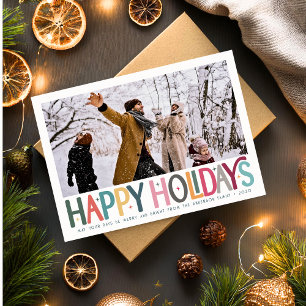 Cartes Pour Fêtes Annuelles Joyeux Joyeux Joyeux Vacances Cute Retro Stars Pho