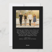 Cartes Pour Fêtes Annuelles Joyeux Joyeux Noël Script Black Frame 2 Photo (Dos)