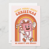 Cartes Pour Fêtes Annuelles Joyeux Joyeux Noël - Soyez Super et lumineux (Devant / Derrière)