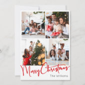 Cartes Pour Fêtes Annuelles Joyeux Joyeux Noël Vertical 4 Photo (Devant)