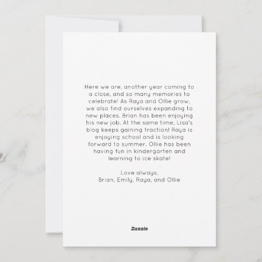 Cartes Pour Fêtes Annuelles Joyeux Joyeux Noël Vertical 4 Photo (Dos)