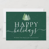 Cartes Pour Fêtes Annuelles Joyeux Joyeux Vacances Woodland Business Logo (Devant)