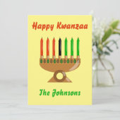 Cartes Pour Fêtes Annuelles Joyeux Kwanzaa Belle (Debout devant)