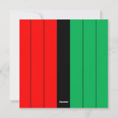 Cartes Pour Fêtes Annuelles Joyeux Kwanzaa Élégant Script Rouge Vert Noir (Dos)