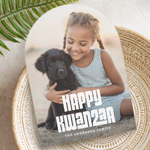 Cartes Pour Fêtes Annuelles Joyeux Kwanzaa photo avec superposition blanche