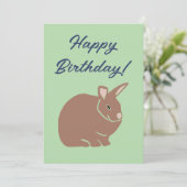 Cartes Pour Fêtes Annuelles Joyeux lapin d'anniversaire (Debout devant)