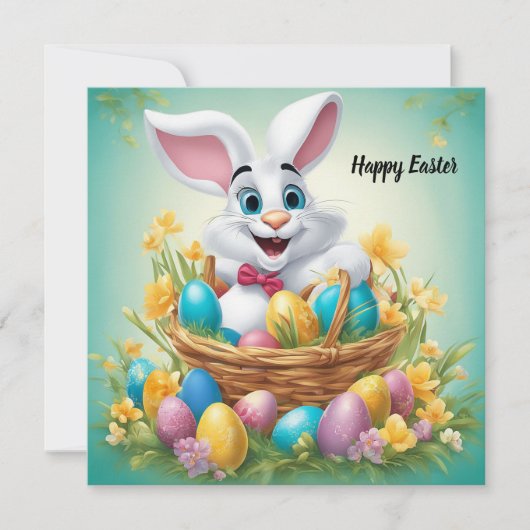 Cartes Pour Fêtes Annuelles Joyeux Lapin de Pâques (Devant)