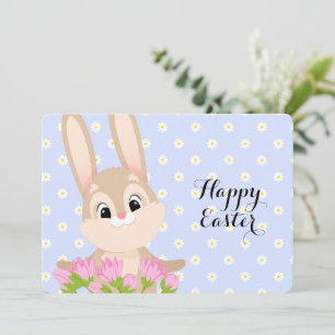 Cartes Pour Fêtes Annuelles Joyeux lapin mignon de Pâques