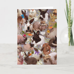 Cartes Pour Fêtes Annuelles Joyeux lapins