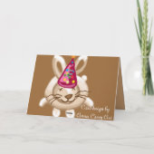 Cartes Pour Fêtes Annuelles Joyeux lapins de Noël (Dos)