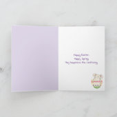 Cartes Pour Fêtes Annuelles Joyeux lapins de Pâques sur Plaid (Intérieur)