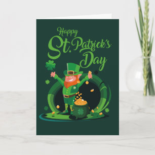 Cartes Pour Fêtes Annuelles Joyeux Leprechaun de la Saint-Patrick