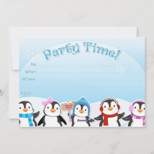 Cartes Pour Fêtes Annuelles Joyeux manchot du Nouvel An 2017 (Dos)