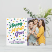 Cartes Pour Fêtes Annuelles Joyeux Mardi Gras (Debout devant)