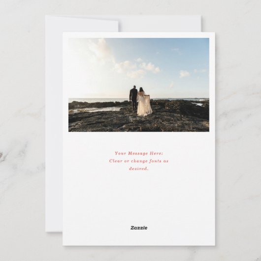 Cartes Pour Fêtes Annuelles Joyeux Mariage de lettres main photo (Dos)