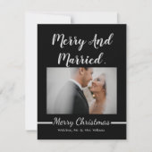 Cartes Pour Fêtes Annuelles Joyeux Marié Et Marié Au Minimum Noël Photo (Devant)