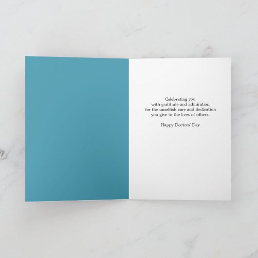 Cartes Pour Fêtes Annuelles Joyeux Médecins Fleur unique Carnation Rouge (Intérieur)