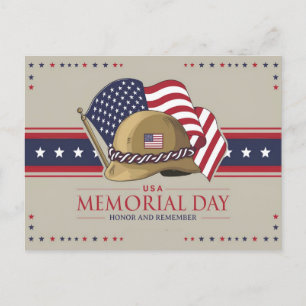 Cartes Pour Fêtes Annuelles Joyeux Memorial Day USA Drapeau militaire