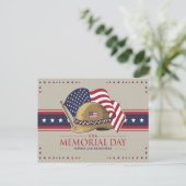 Cartes Pour Fêtes Annuelles Joyeux Memorial Day USA Drapeau militaire (Debout devant)
