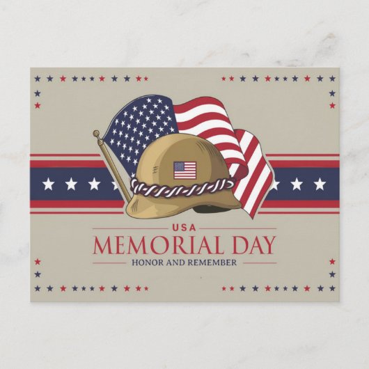 Cartes Pour Fêtes Annuelles Joyeux Memorial Day USA Drapeau militaire (Devant)