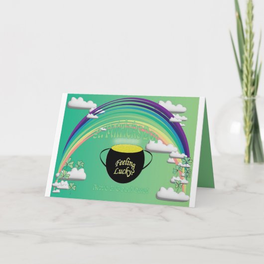 Cartes Pour Fêtes Annuelles Joyeux message de la Saint-Patrick (Devant)