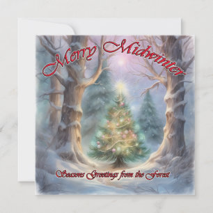 Cartes Pour Fêtes Annuelles Joyeux mi-hiver, Bonnes Fêtes des Fores