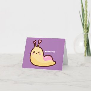 Cartes Pour Fêtes Annuelles Joyeux mignon Slug Texte personnalisé