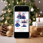 Cartes Pour Fêtes Annuelles Joyeux Mistletoe mignonette Photo Collage