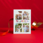 Cartes Pour Fêtes Annuelles Joyeux moderne et brillant couleur Retro 5 photo<br><div class="desc">Nous aimons tous les traditions de vacances, et quelle meilleure façon de célébrer qu'avec notre Carte Postale Moderne Merry & Bright Colorful Retro 5 Photo Holiday! Cette carte postale inoubliable présente un joyeux et lumineux écrit dans une typographie rétro colorée, créant une esthétique ludique et moderne. Avec elle, vous pouvez...</div>