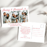Cartes Pour Fêtes Annuelles Joyeux moderne et Mariage marié photo Noël<br><div class="desc">Envoyez des voeux festifs avec notre carte postale de Noël moderne Joyeux et Mariage marié! Doté d'une photo mariage chère et d'un joyeux message Joyeux et Marié dans une typographie moderne et élégante, cette carte postale saisit parfaitement la chaleur de votre première saison de vacances en tant que jeunes mariés....</div>
