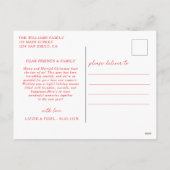 Cartes Pour Fêtes Annuelles Joyeux moderne et Mariage marié photo Noël (Dos)