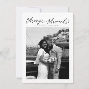 Cartes Pour Fêtes Annuelles Joyeux moderne et marié Script de Noël