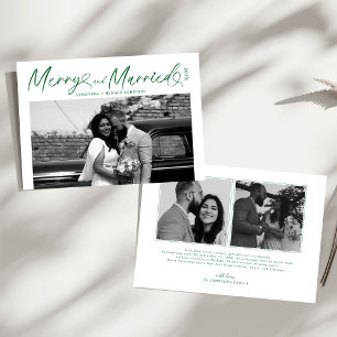 Cartes Pour Fêtes Annuelles Joyeux moderne et marié Script de Noël