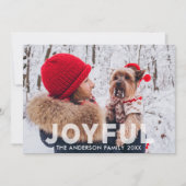 Cartes Pour Fêtes Annuelles Joyeux Moderne Translucide Superposition Photo (Devant)