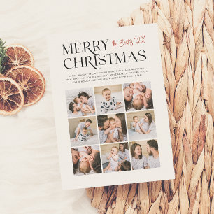 Cartes Pour Fêtes Annuelles Joyeux moments Collection photo de Noël moderne