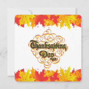 Cartes Pour Fêtes Annuelles Joyeux mots typographiques de Thanksgiving