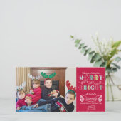 Cartes Pour Fêtes Annuelles Joyeux n Jours fériés brillants Photo moderne Noël (Debout devant)