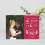 Cartes Pour Fêtes Annuelles Joyeux n Jours fériés brillants Photo moderne Noël (Debout devant)