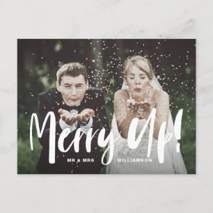 Cartes Pour Fêtes Annuelles Joyeux !   Newlyweds Mr & Mrs Christmas Photo