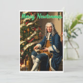 Cartes Pour Fêtes Annuelles Joyeux Newtonmas Sir Isaac Newton (Debout devant)