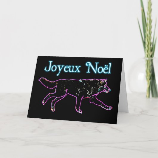 Cartes Pour Fêtes Annuelles Joyeux Noё l - Loup électrique (Devant)