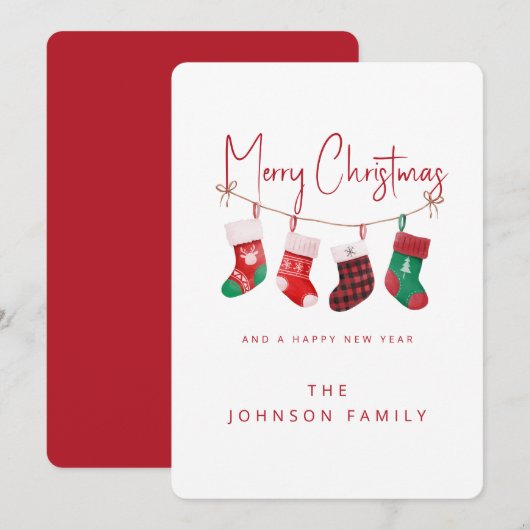 Cartes Pour Fêtes Annuelles Joyeux Noël (Devant / Derrière)