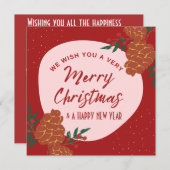 Cartes Pour Fêtes Annuelles Joyeux Noël (Devant / Derrière)