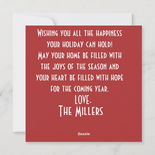 Cartes Pour Fêtes Annuelles Joyeux Noël (Dos)